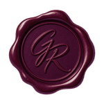 Ghita and Rayan's burgundy wax seal